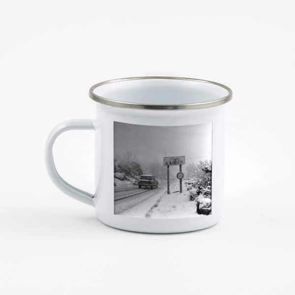 Tasse Émaillée | Col d'Aspretto Sous la Neige, Ajaccio