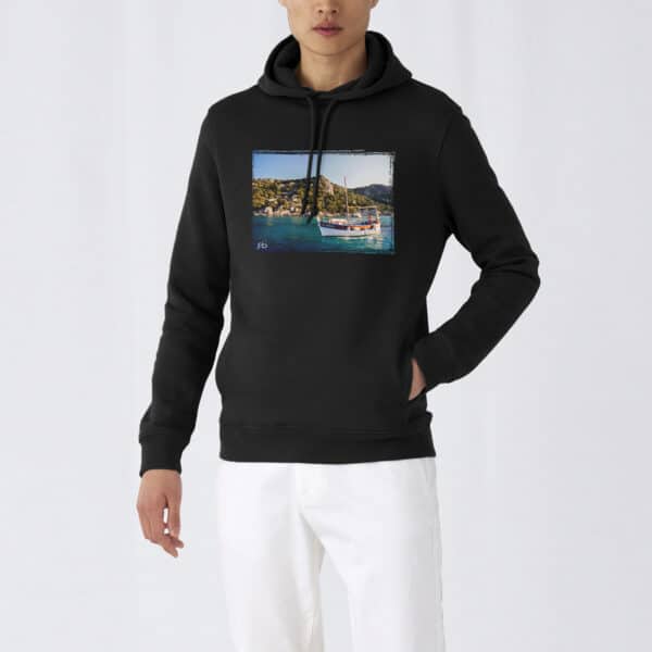 Sweat à Capuche Unisexe | Barque à Santa Giulia, Corse