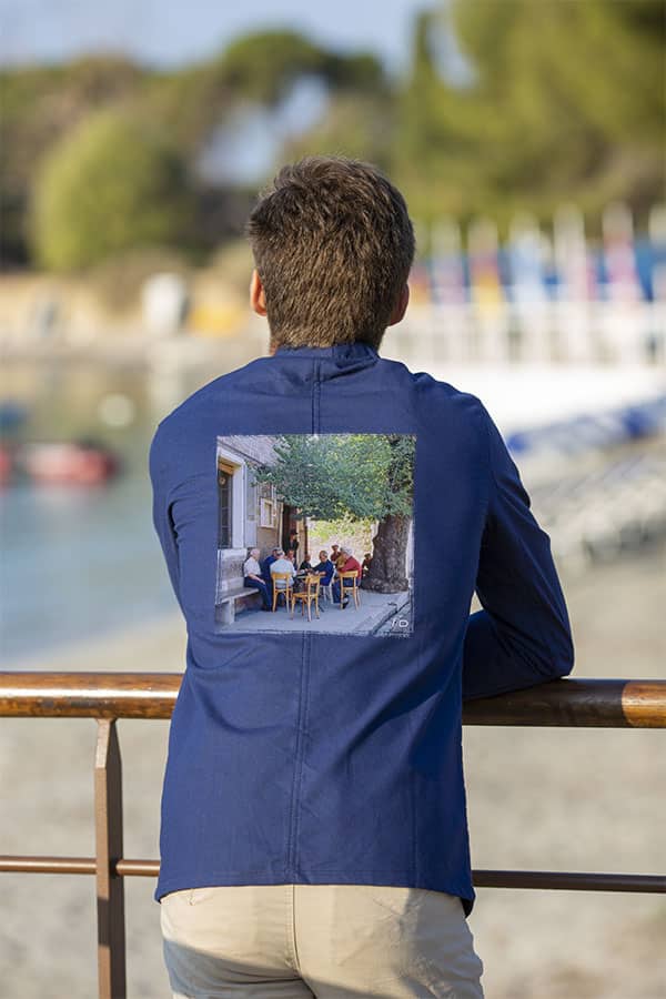 Veste Bleu de Chine - La Partie de Cartes, Olivese