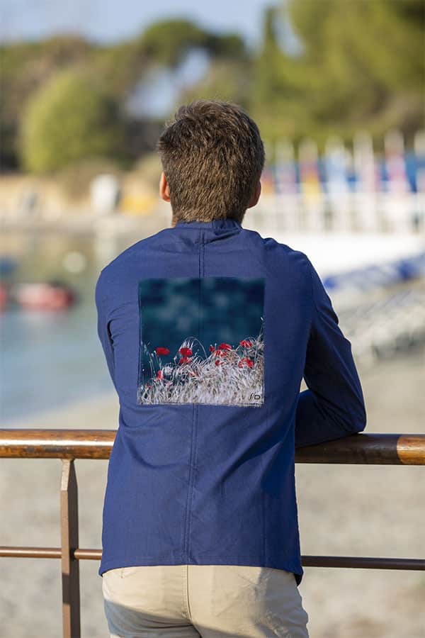 Veste Bleu de Chine - Rouge Comme des Coquelicots