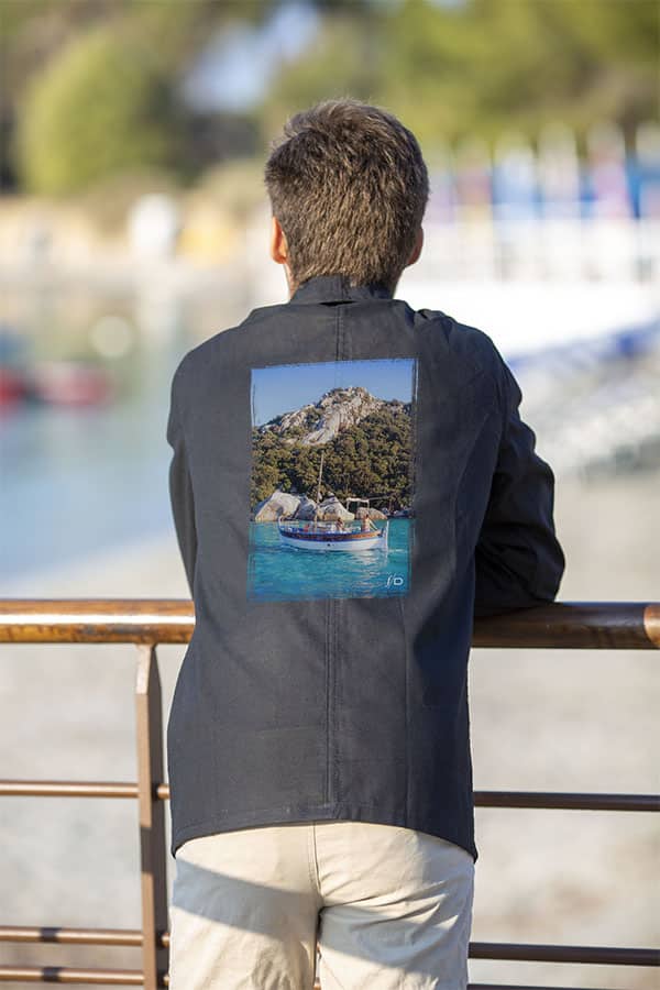 Veste Bleu de Chine - Barque à Santa Giulia, Corse